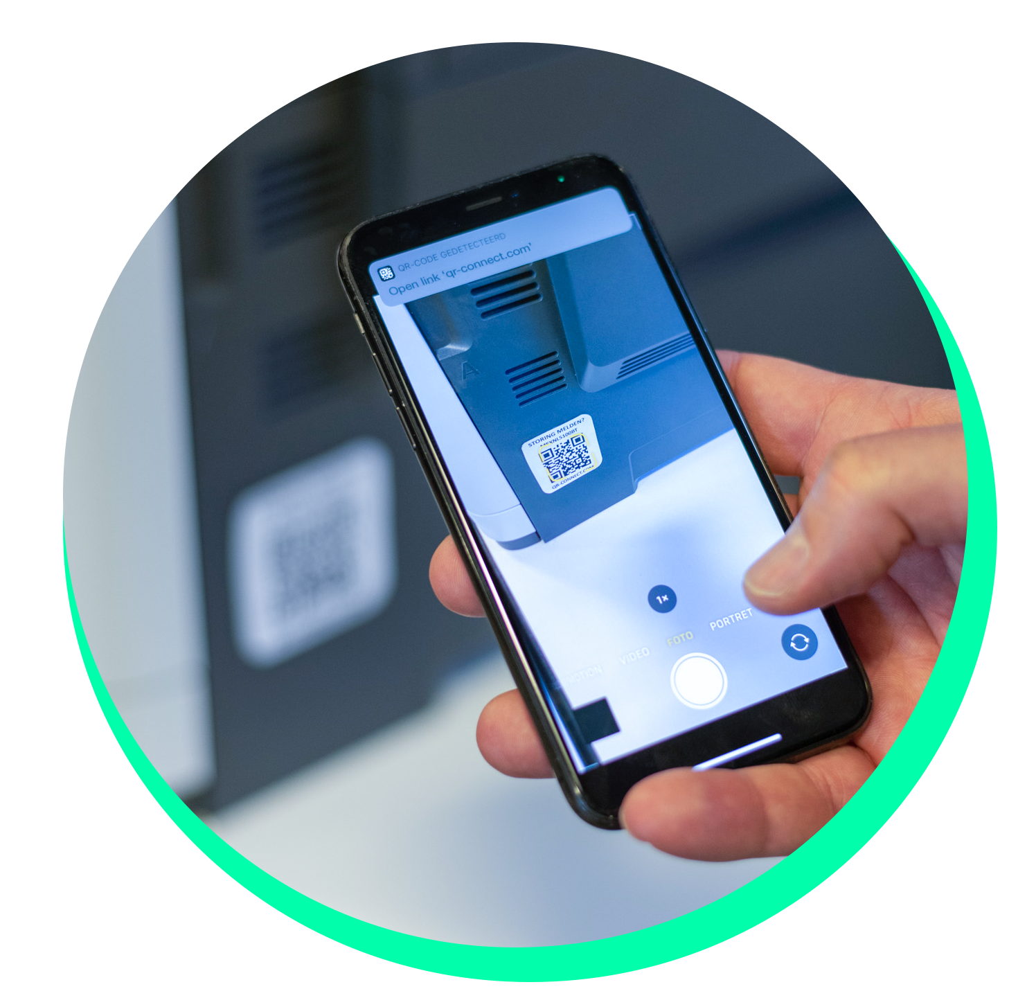 scanqrprinter scan qr code met telefoon
